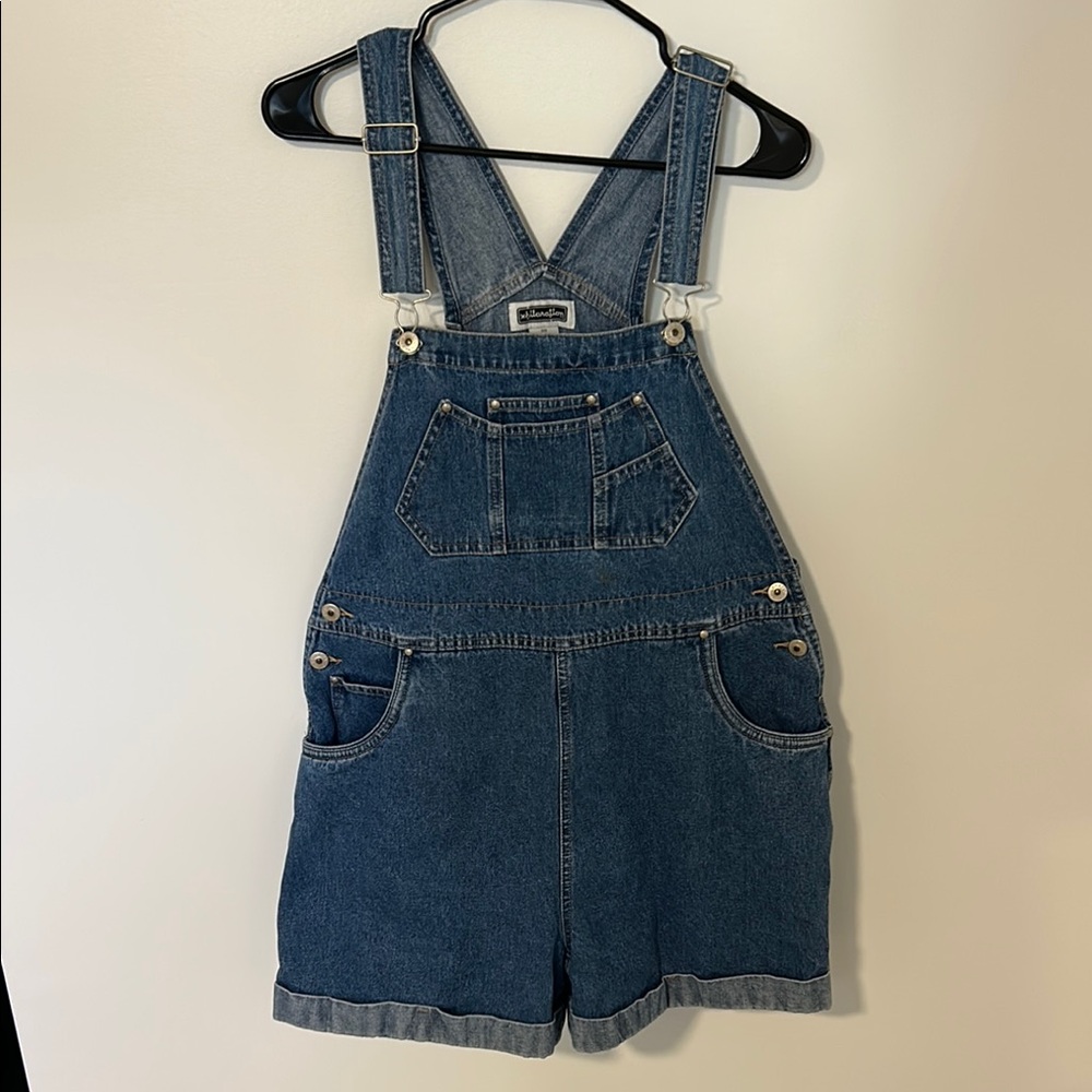 Vintage Denim Short Overalls
